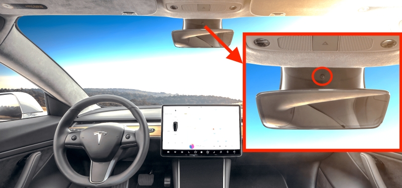 特斯拉 Model 3 的车内摄像头 | Electrek